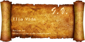 Ilia Vida névjegykártya